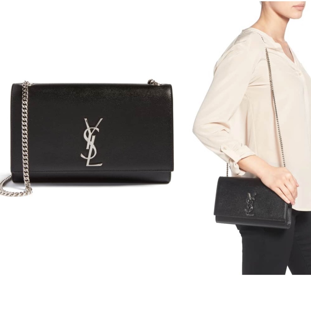 Authentic Large Kate Calfskin Leather Shoulder Ba - Picture 2 of 4